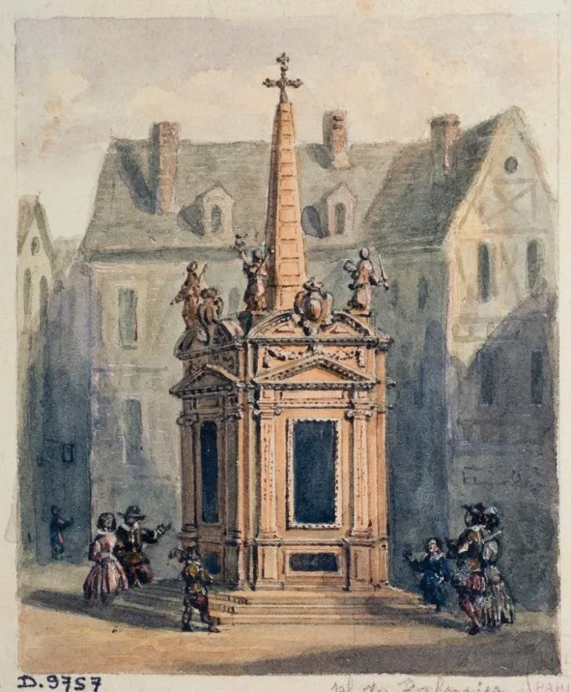 Gemälde Die Expiationspyramide von Jean Chastel - Auguste Sébastien Bénard | Kunstdruck