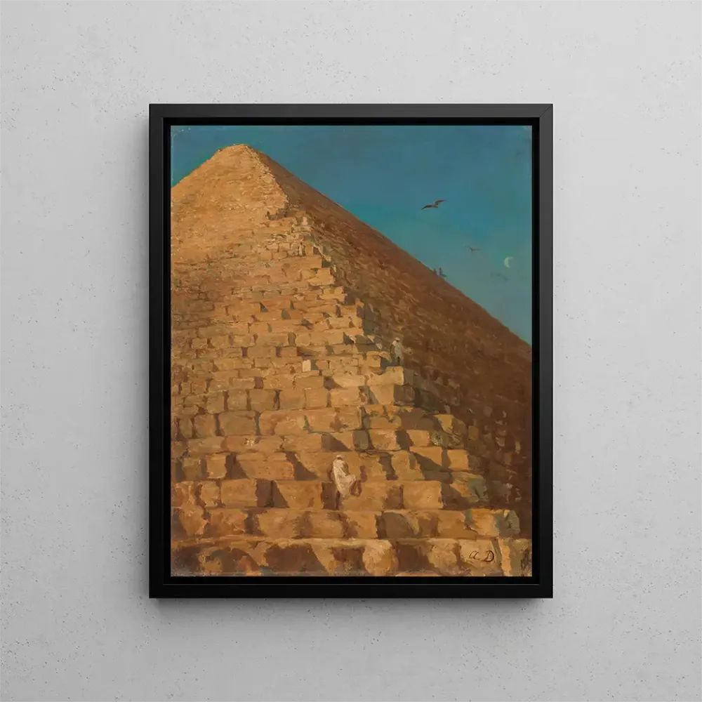 Gemälde Die große Pyramide von Gizeh - Adrien Dauzats | Kunstdruck