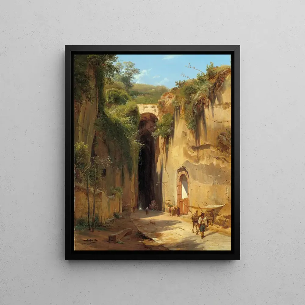 Gemälde Die Grotte von Posillipo Neapel - Antonie Sminck Pitloo | Kunstdruck