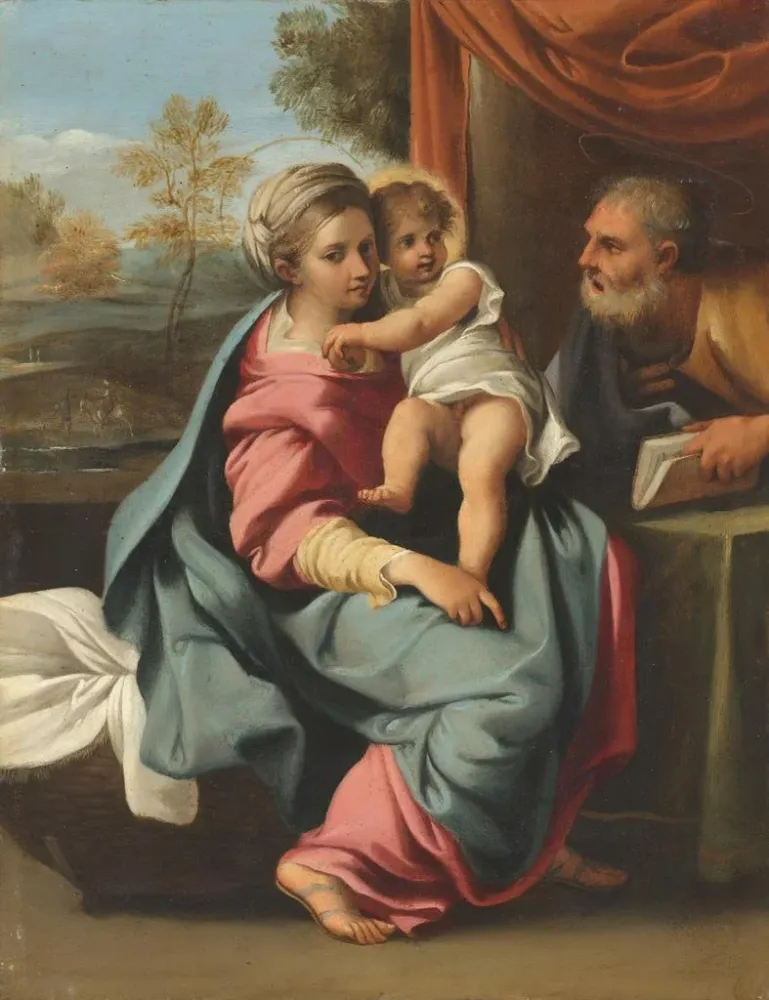 Gemälde Die Heilige Familie - Antonio Carracci | Kunstdruck