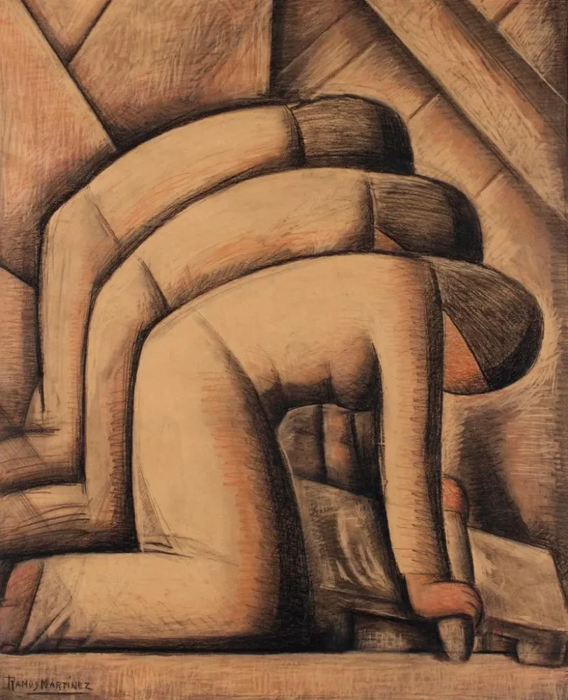 Gemälde Die Hersteller von Tortillas - Alfredo Ramos Martínez
