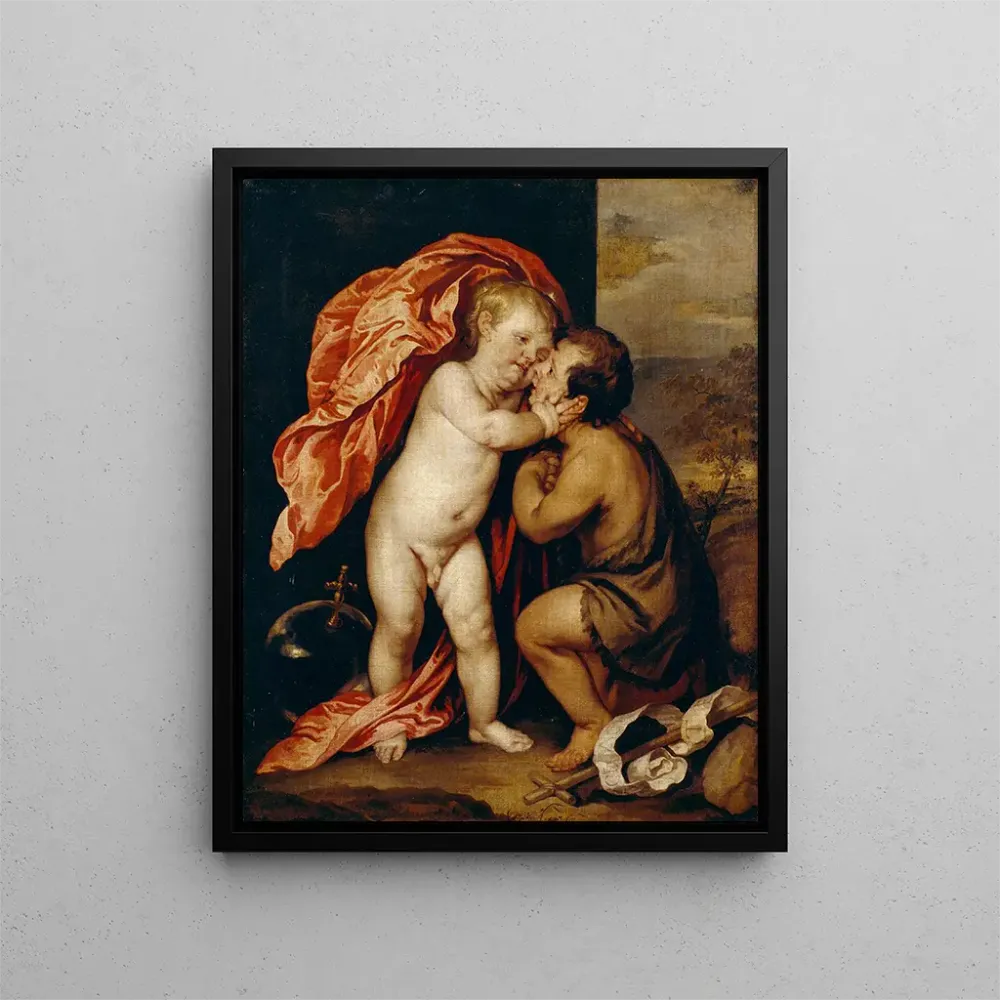 Gemälde Die Kinder Jesu und Johannes der Täufer - Antoine van Dyck | Kunstdruck