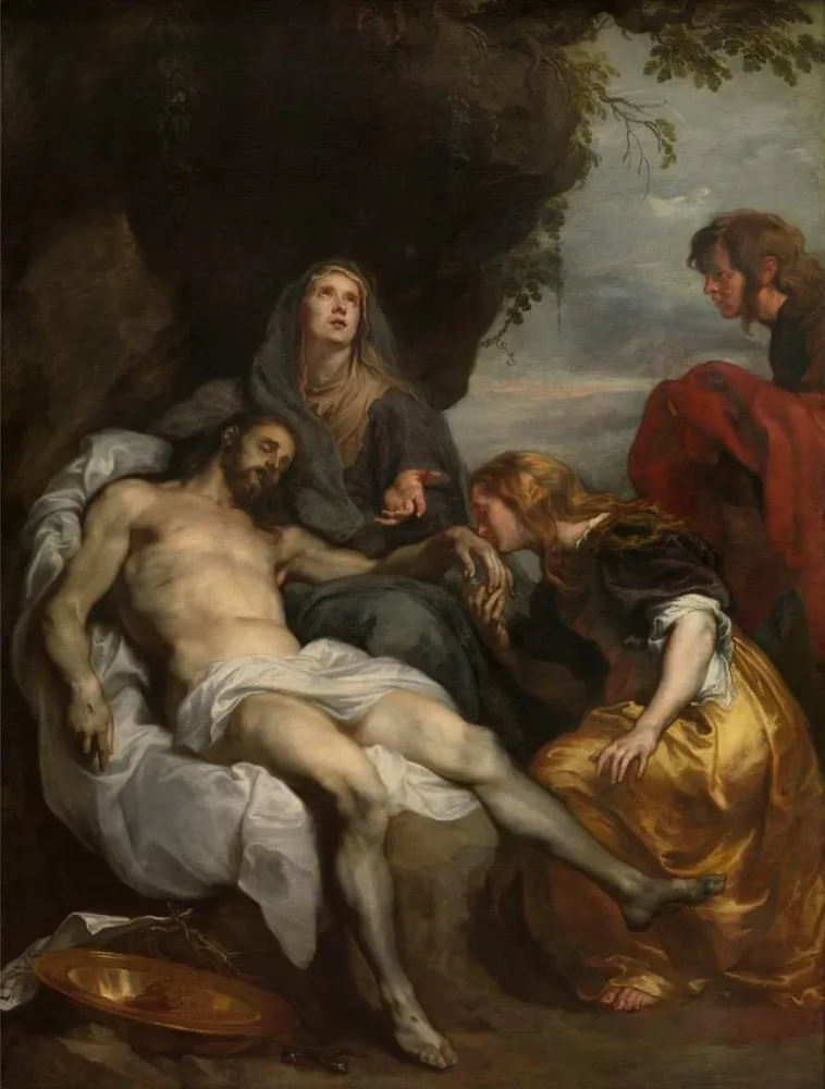 Gemälde Die Klage über den toten Christus - Antoine van Dyck | Kunstdruck