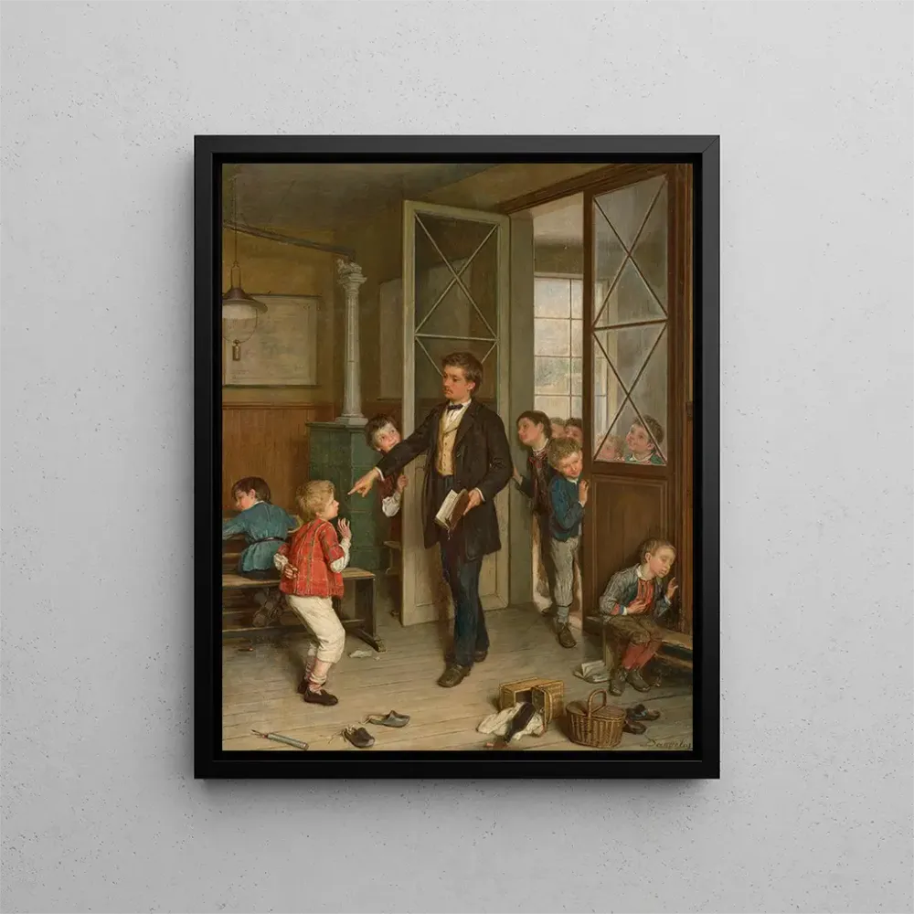 Gemälde Die kleinen Raucher beim Erwischtwerden - André Henri Dargelas | Kunstdruck