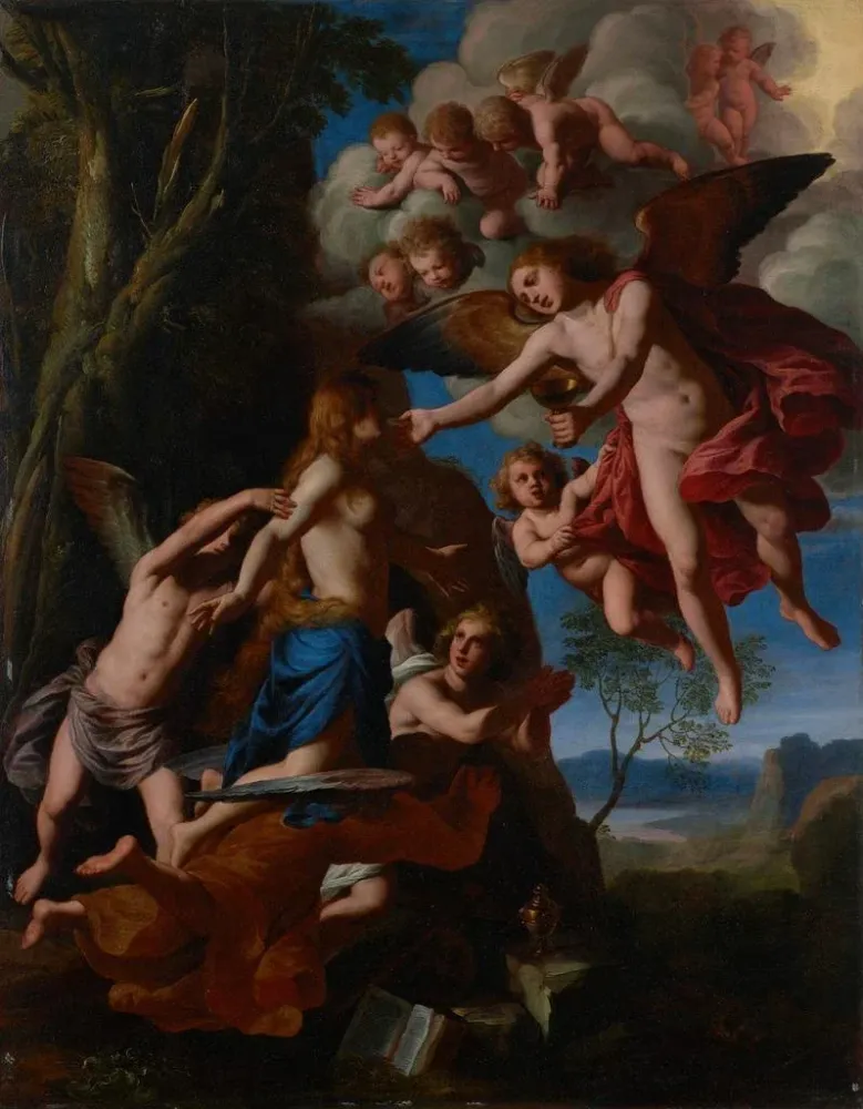 Gemälde Die Kommunion der Maria Magdalena - Alessandro Turchi | Kunstdruck