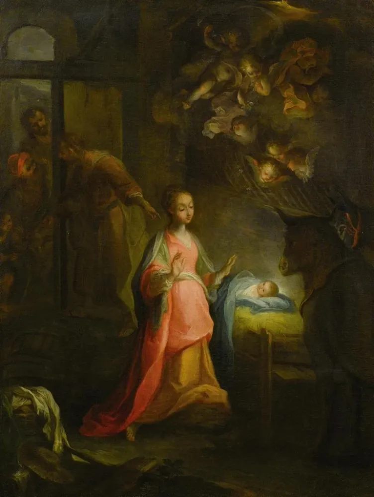 Gemälde Die Krippe - Nach Federico Barocci