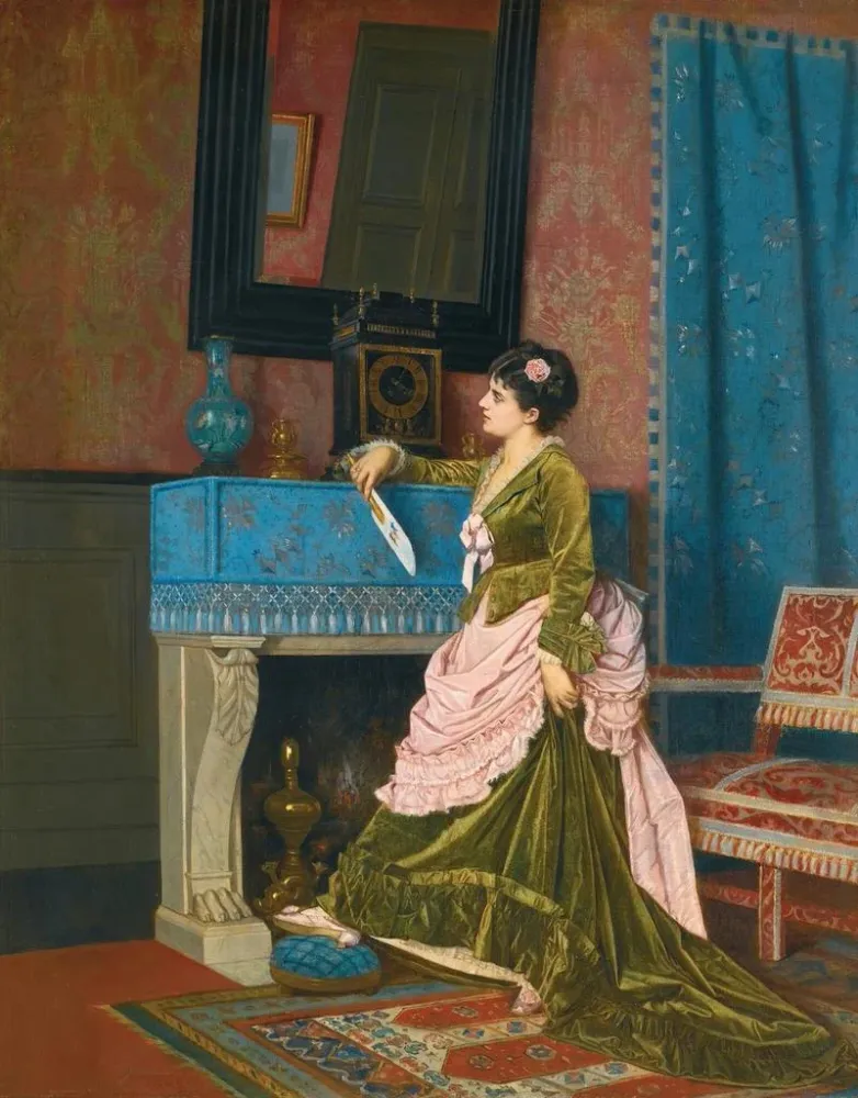 Gemälde Die Liebesbrief - Auguste Toulmouche