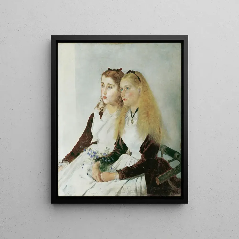 Gemälde Die Nichten des Künstlers, Elisabeth und Maja - Anton Romako | Kunstdruck
