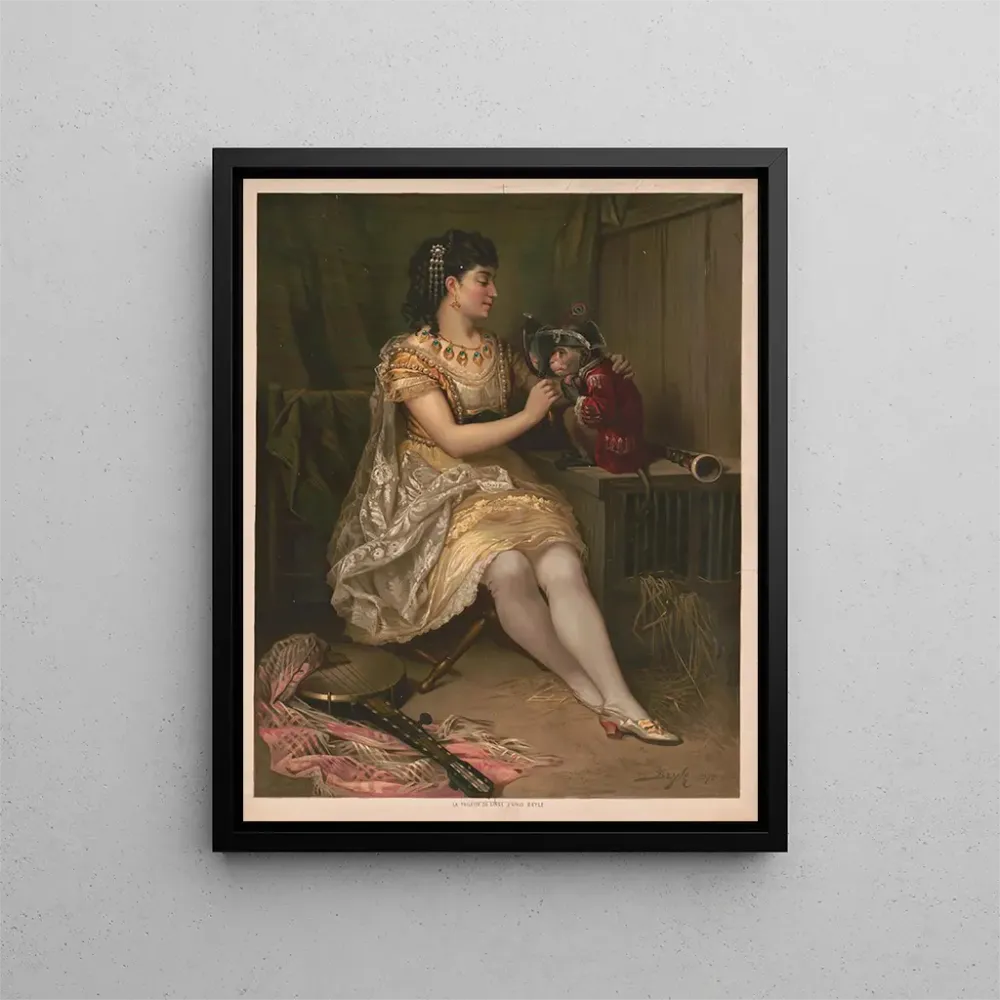 Gemälde Die Toilette des Affen - . C. Kaufmann | Kunstdruck