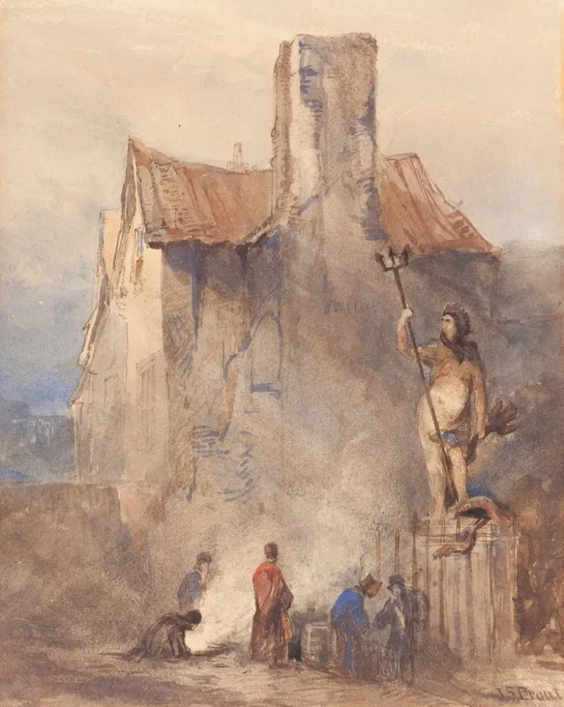 Gemälde Die Unruhen von Bristol - John Skinner Prout | Kunstdruck