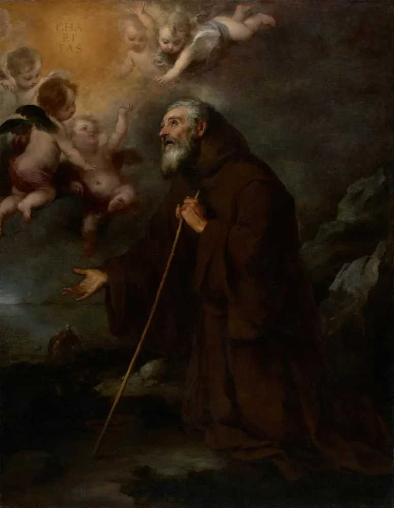 Gemälde Die Vision des heiligen Franz von Paola - Bartolomé Esteban Murillo | Kunstdruck
