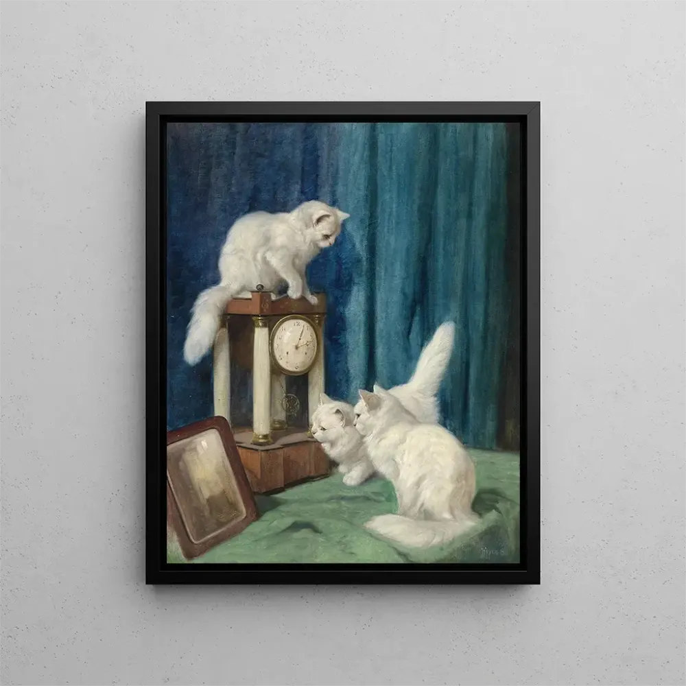 Gemälde Drei neugierige Katzen - Arthur Heyer | Kunstdruck