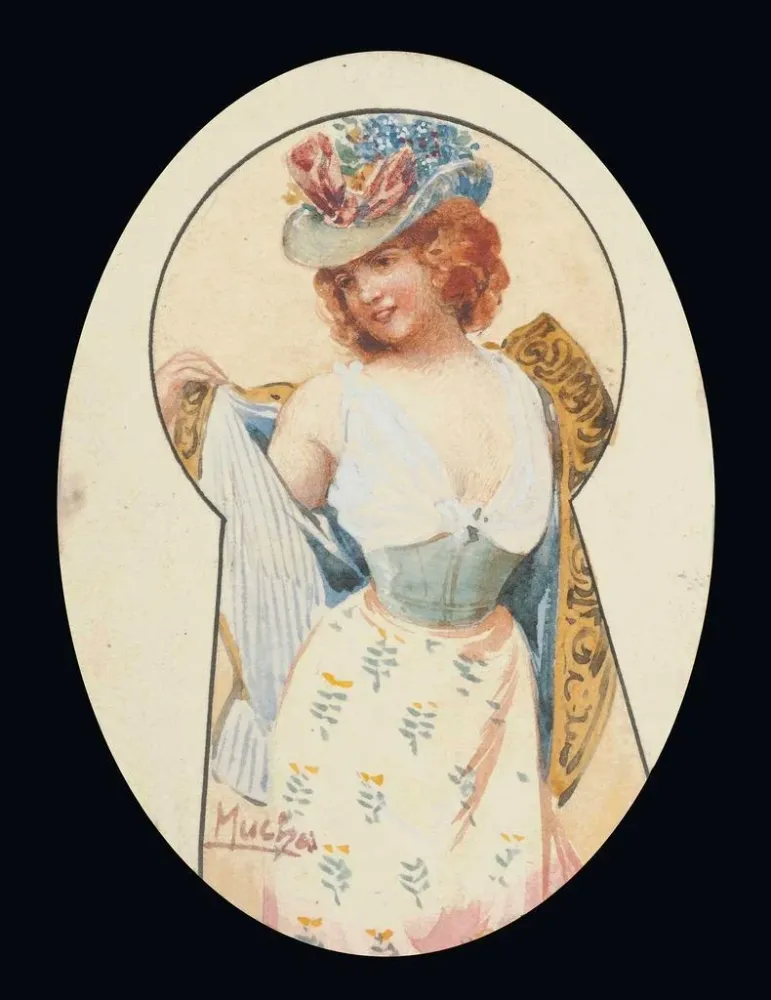 Gemälde Durch das Loch des Schlosses - Alphonse Mucha | Kunstdruck