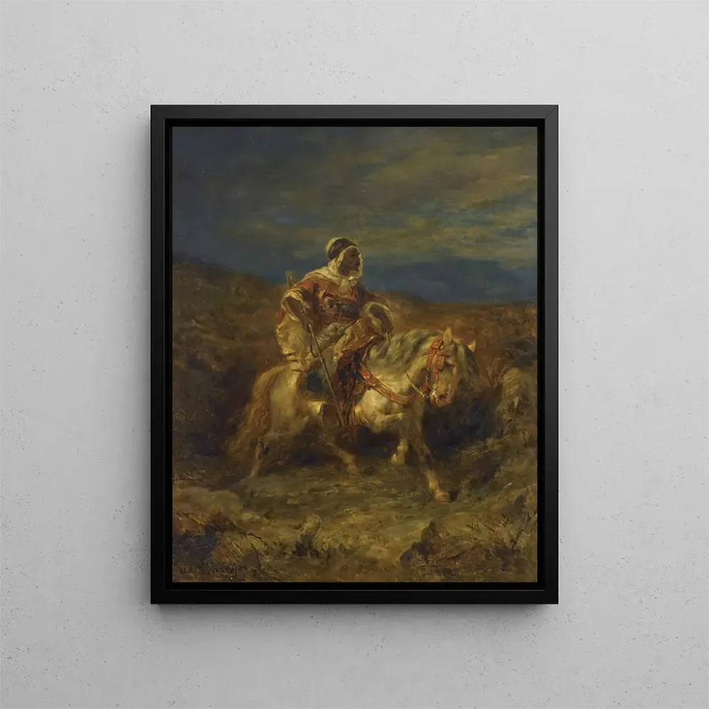 Gemälde Ein arabischer Späher auf Pferd - Adolf Schreyer | Kunstdruck
