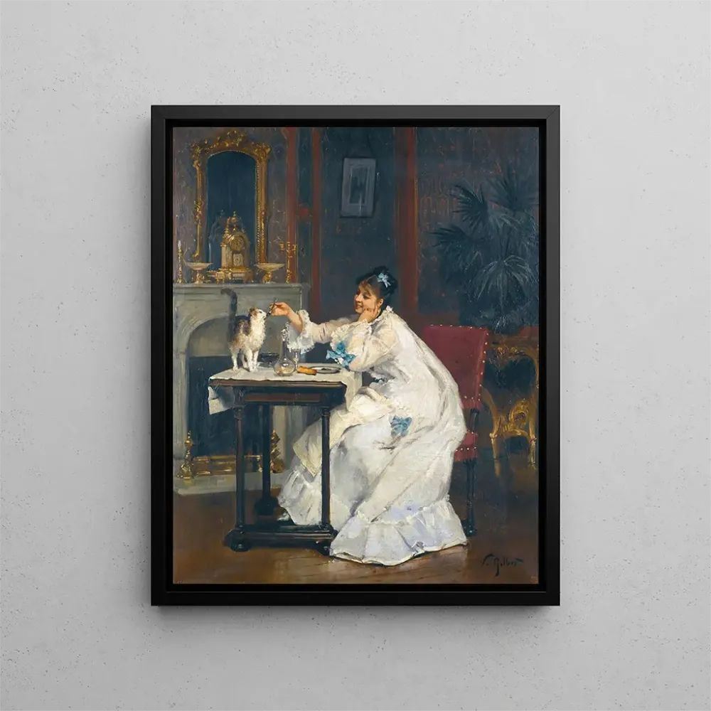 Gemälde Ein Essen zu zweit - Victor Gabriel Gilbert | Kunstdruck