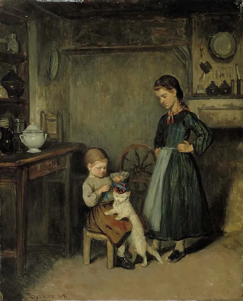 Gemälde Ein französisches Interieur - Adolf von Becker | Kunstdruck