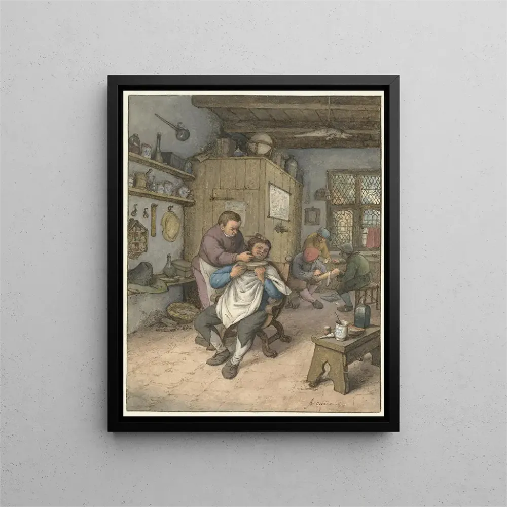 Gemälde Ein Friseursalon - Adriaen van Ostade | Kunstdruck