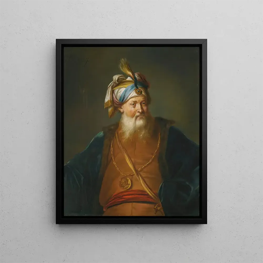 Gemälde Ein Mann mit Turban orientalischer Kleidung - Balthasar Beschey | Kunstdruck