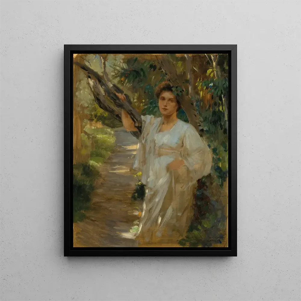 Gemälde Ein Mädchen im Wald - Alois Hans Schram | Kunstdruck