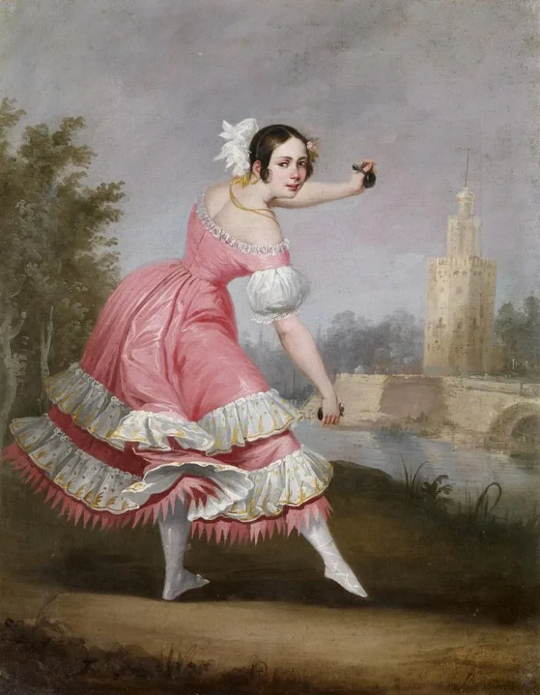 Gemälde Eine Boléro-Tänzerin - Antonio Cabral Bejarano | Kunstdruck