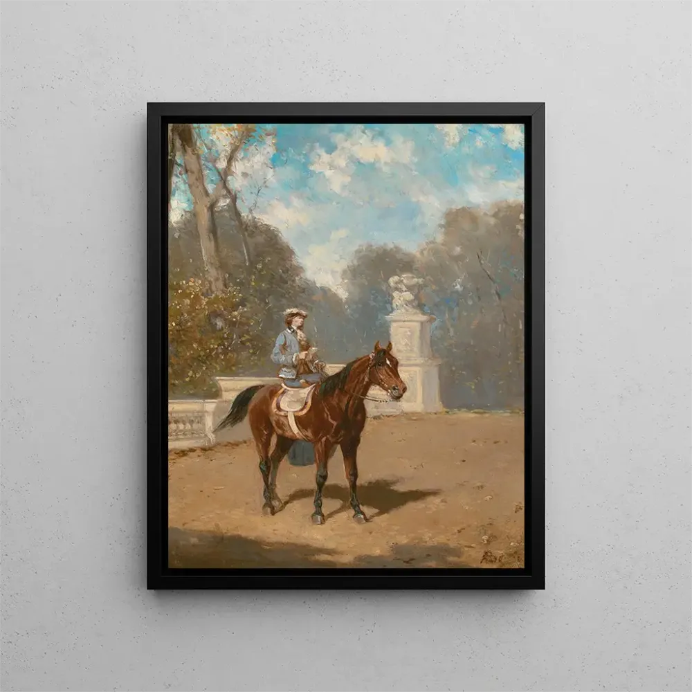 Gemälde Eine Dame auf dem Pferd - Alexander von Bensa | Kunstdruck