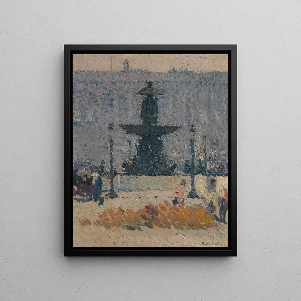 Gemälde Eine der Brunnen auf dem Place de la Concorde, Paris - Henri Martin | Kunstdruck
