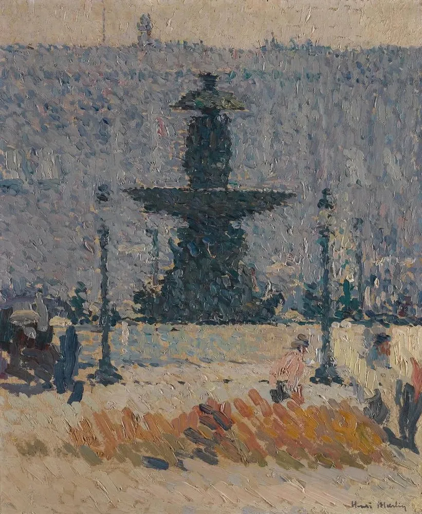 Gemälde Eine der Brunnen auf dem Place de la Concorde, Paris - Henri Martin | Kunstdruck