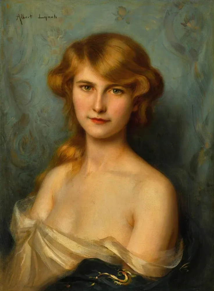 Gemälde Eine junge Schönheit - Albert Lynch | Kunstdruck