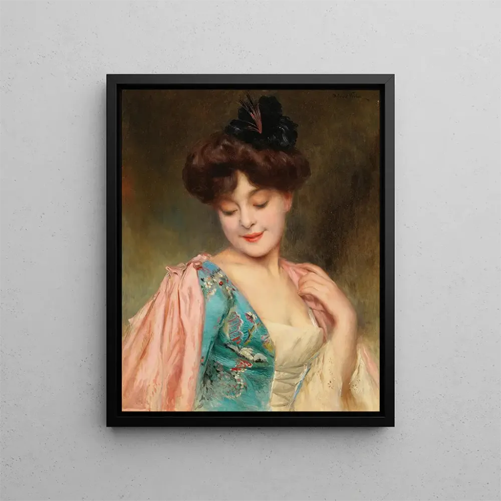 Gemälde Eine kokette Dame - Alexis Vollon | Kunstdruck