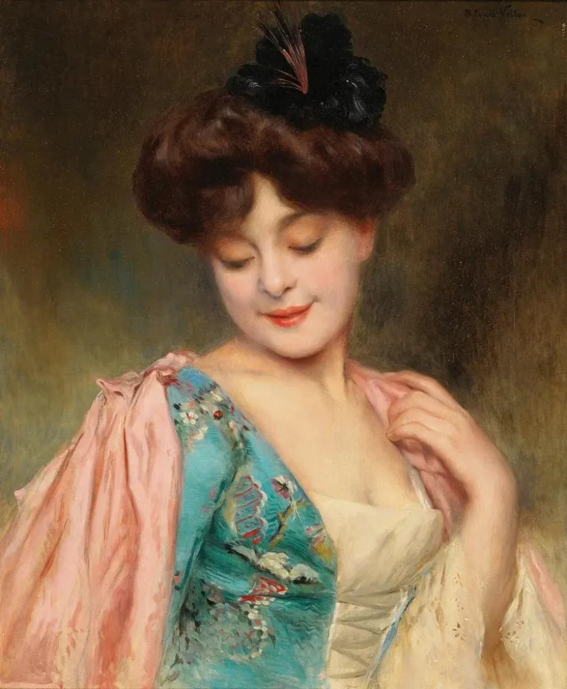 Gemälde Eine kokette Dame - Alexis Vollon | Kunstdruck