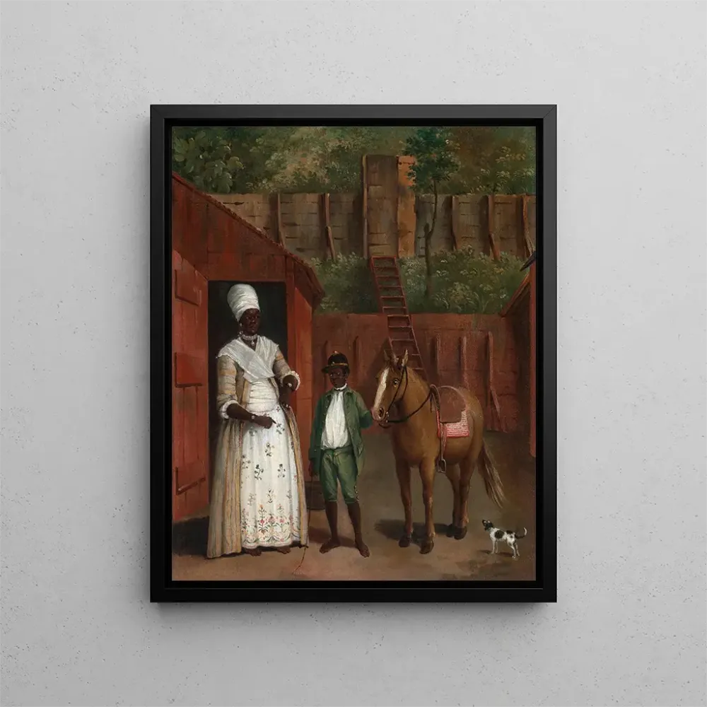 Gemälde Eine Mutter mit ihrem Sohn und einem Pony - Agostino Brunias | Kunstdruck