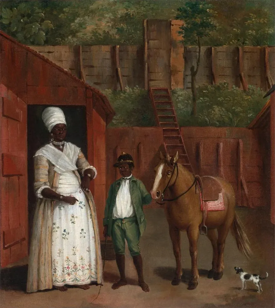 Gemälde Eine Mutter mit ihrem Sohn und einem Pony - Agostino Brunias | Kunstdruck