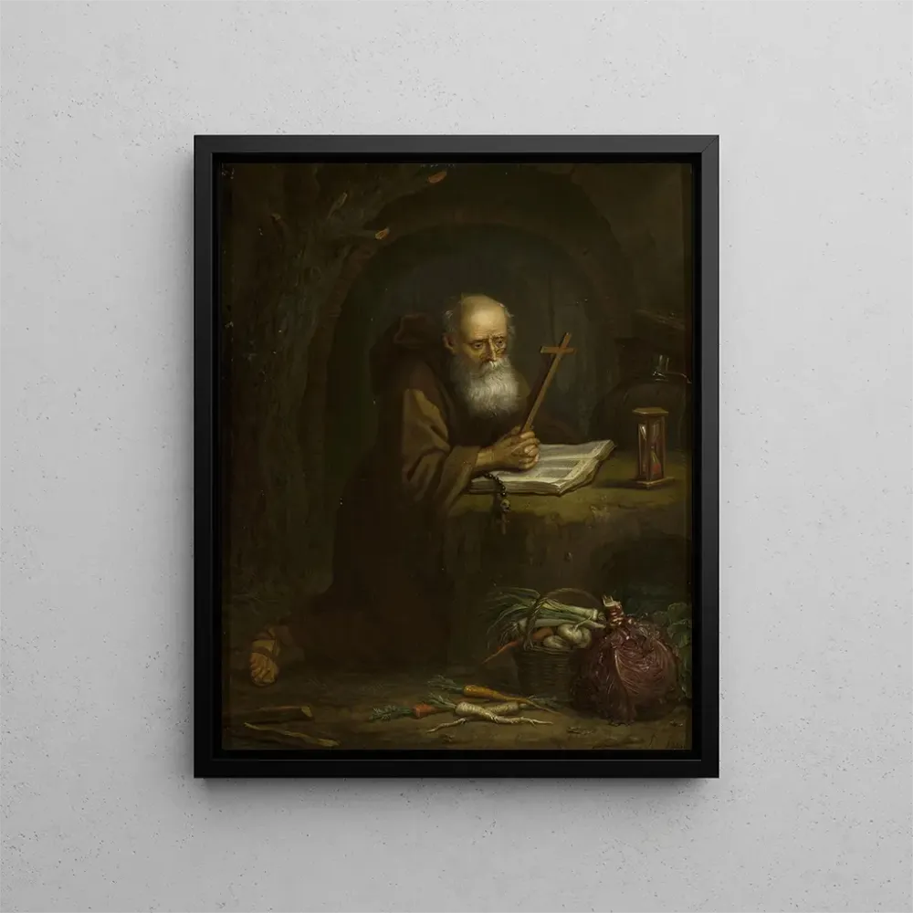 Gemälde Einsiedler im Gebet - Balthasar Beschey | Kunstdruck