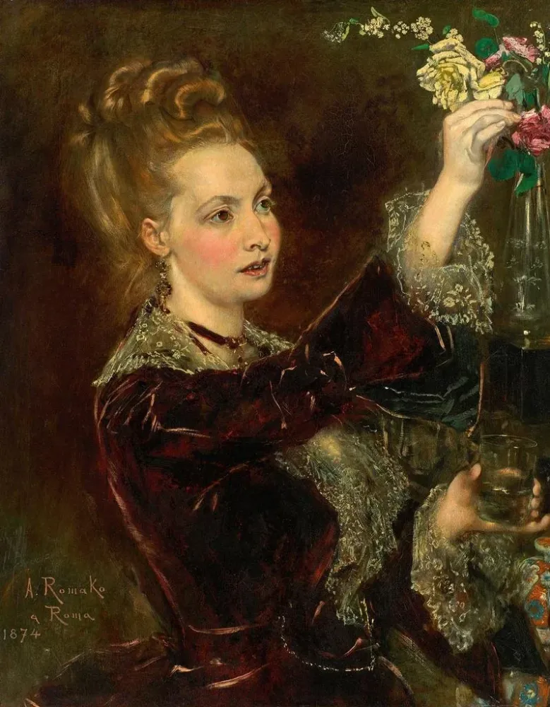 Gemälde Elisabeth von Nast-Kolb née Hardegg - Anton Romako | Kunstdruck