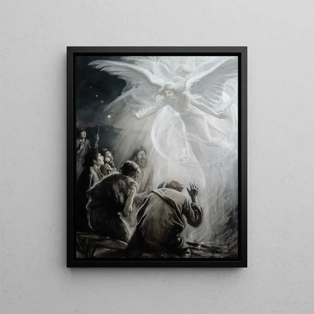 Gemälde Enthüllung der Engel bei den Hirten - Albert Edelfelt | Kunstdruck