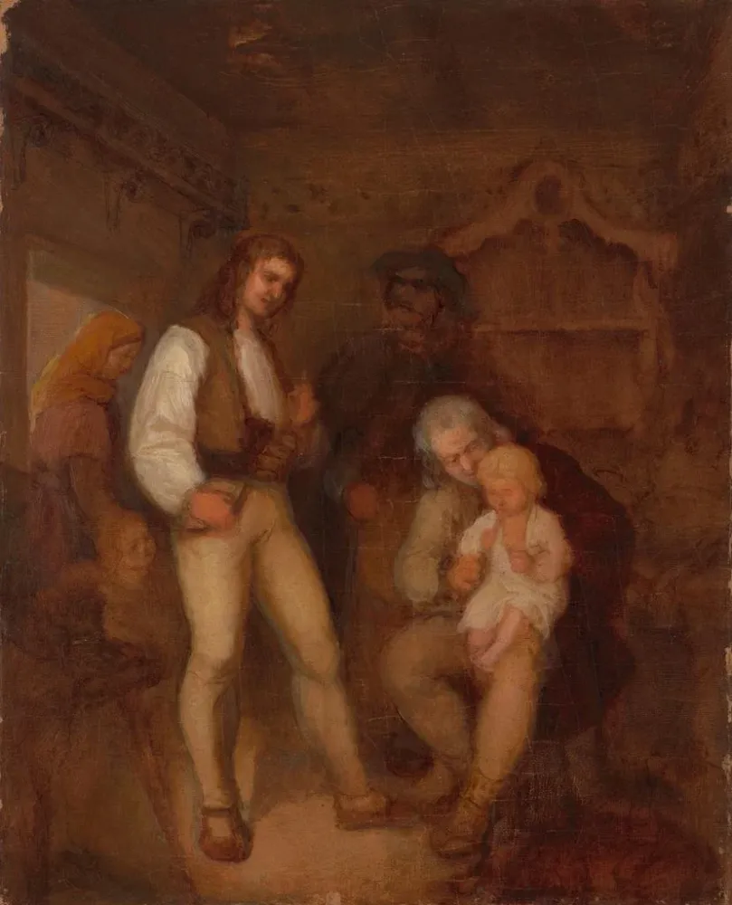 Gemälde Familie der Highlander - Aleksander Kotsis