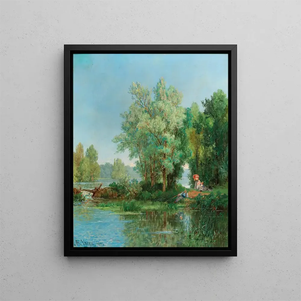 Gemälde Familienausflug den Fluss - Alexandre René Véron | Kunstdruck