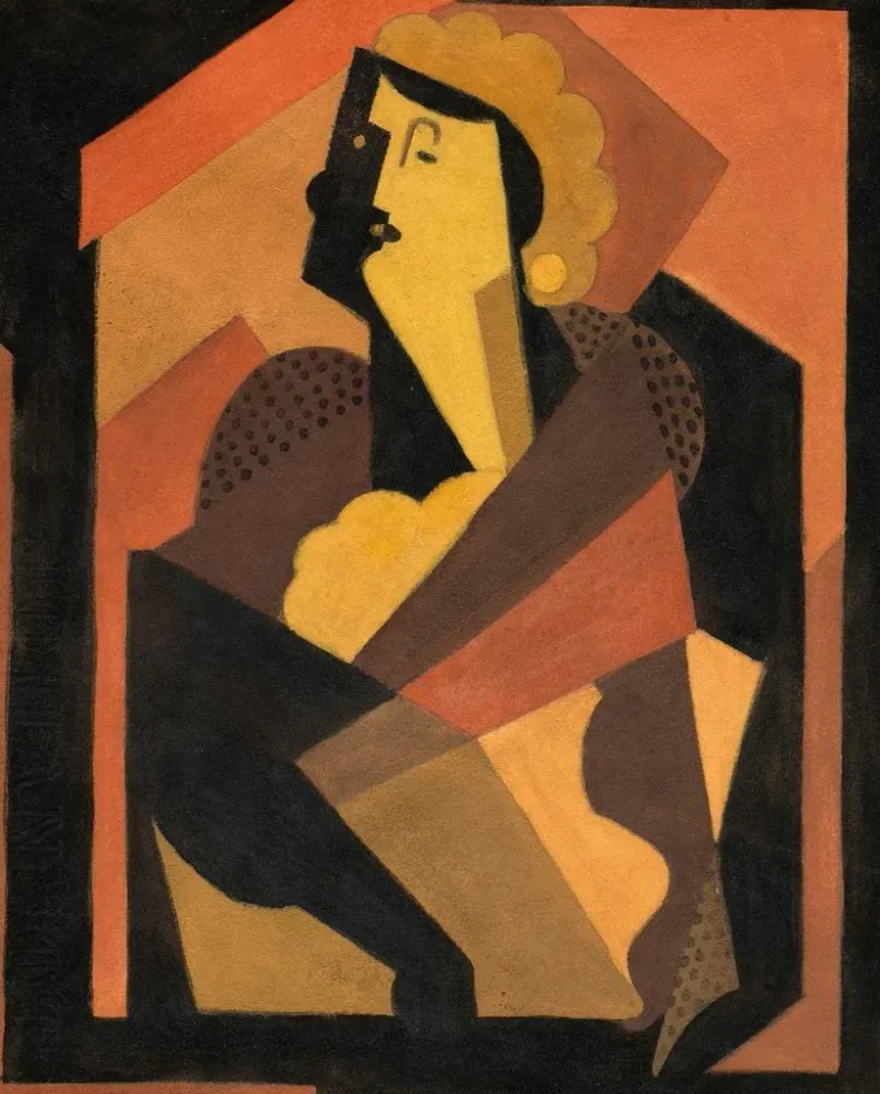 Gemälde La Femme au gant noir - Albert Gleizes | Kunstdruck
