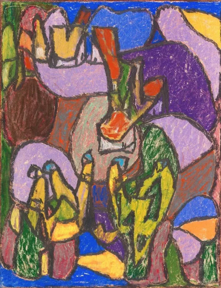 Gemälde Figuren ohne Titel - Adolf Hölzel | Kunstdruck
