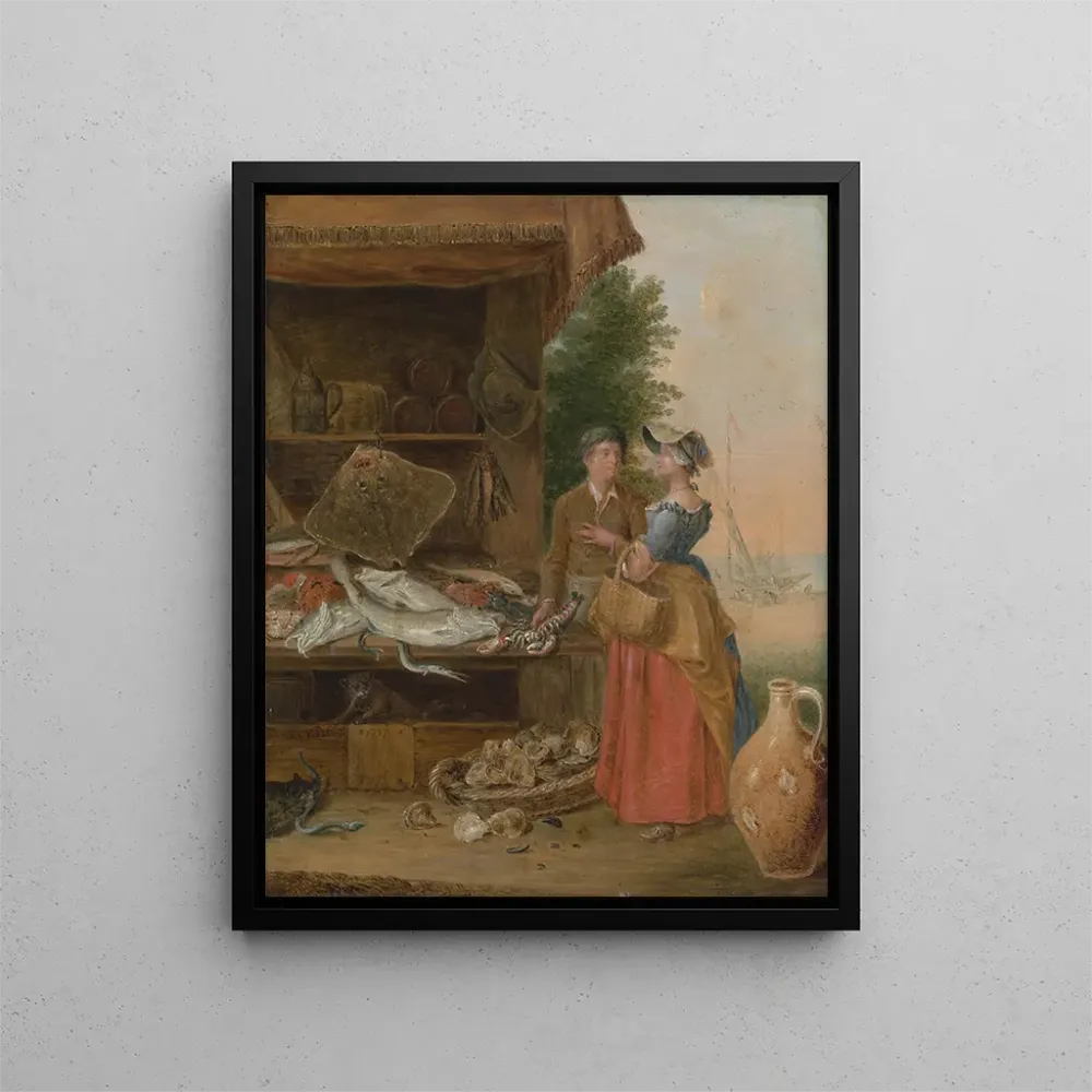 Gemälde Fischhändler-Stand - Balthazar Nebot | Kunstdruck