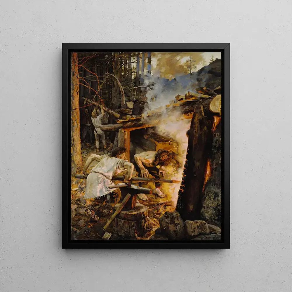 Gemälde La Forge du Sampo - Akseli Gallen-Kallela | Kunstdruck