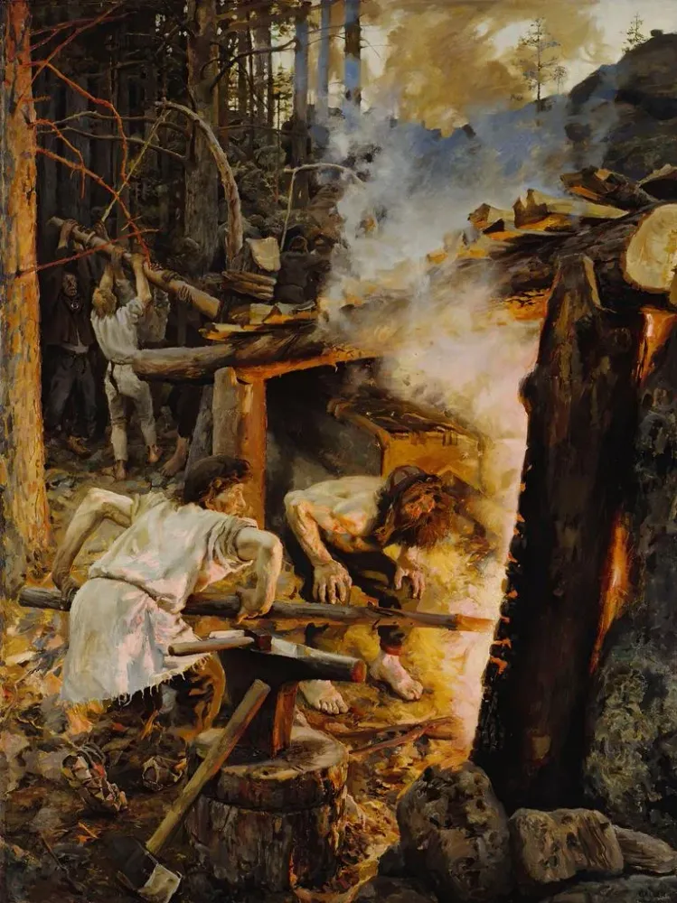 Gemälde La Forge du Sampo - Akseli Gallen-Kallela | Kunstdruck
