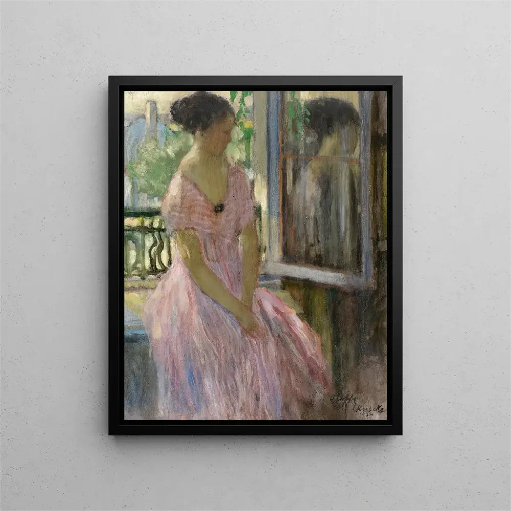 Gemälde Frau am Fenster - Auguste Oleffe | Kunstdruck