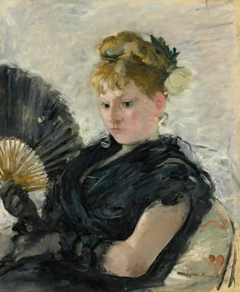 Gemälde Frau mit Fächer - Berthe Morisot | Kunstdruck