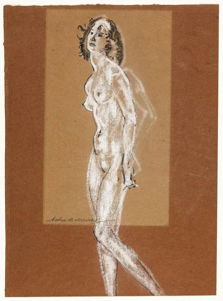 Gemälde Frau nackt stehend - Arthur Bowen Davies | Kunstdruck