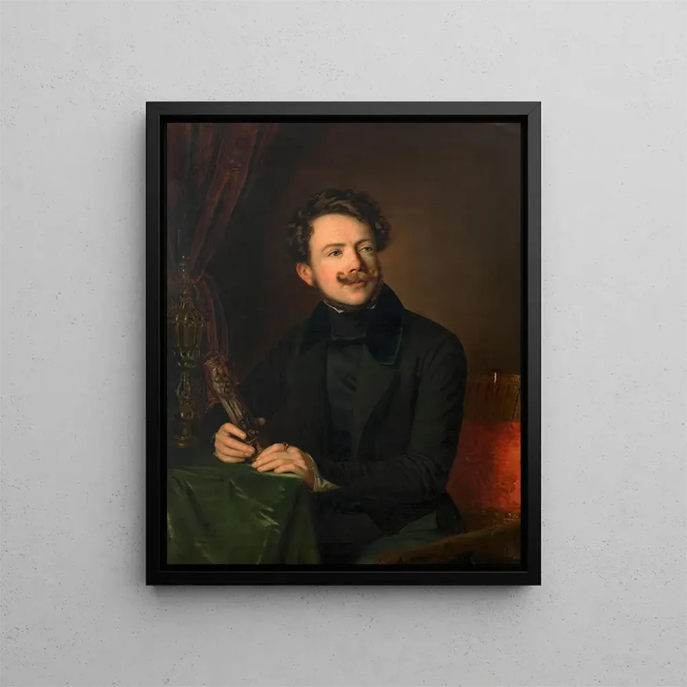 Gemälde Friedrich Otto von Leber, Archäologe und Schriftsteller - Anton Einsle | Kunstdruck