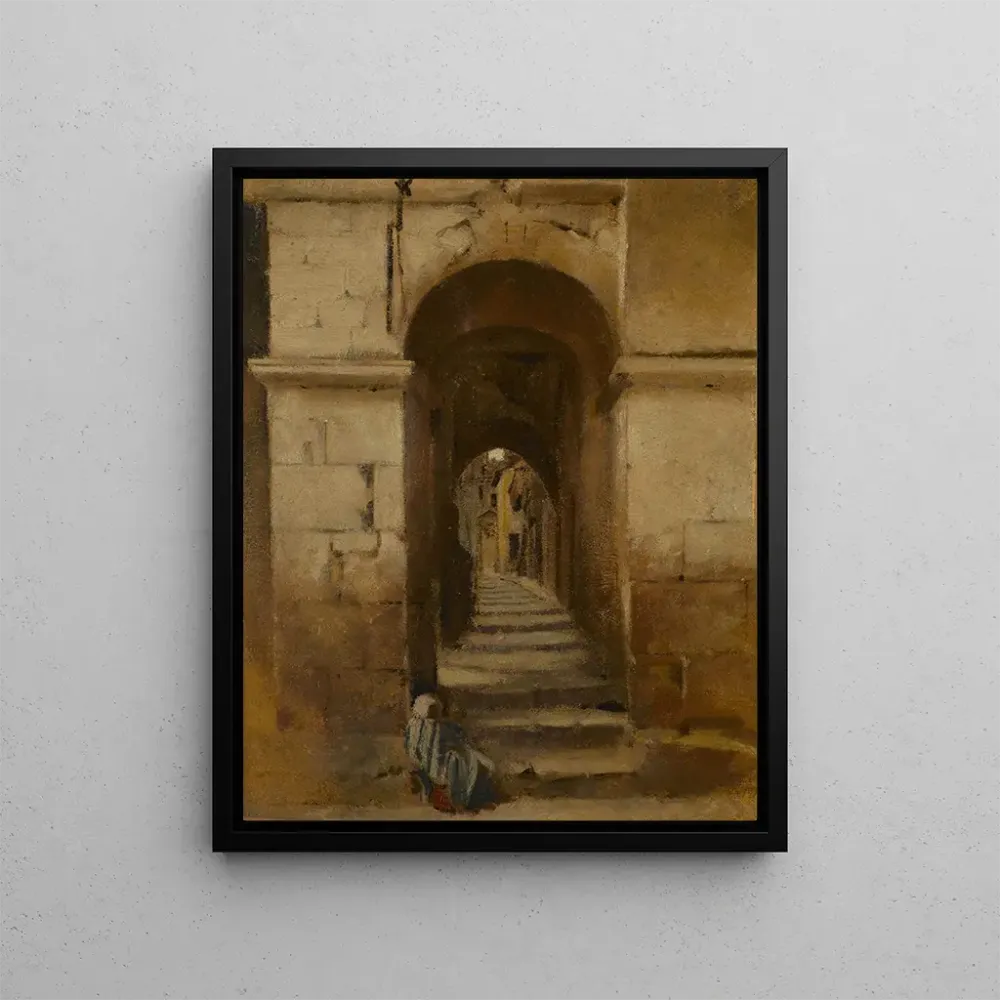 Gemälde Gasse Rom - Jean - Jacques Henner | Kunstdruck