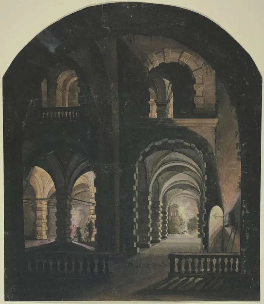 Gemälde Gewölbe bei Fackelbeleuchtung - Abraham van Steenwijck | Kunstdruck