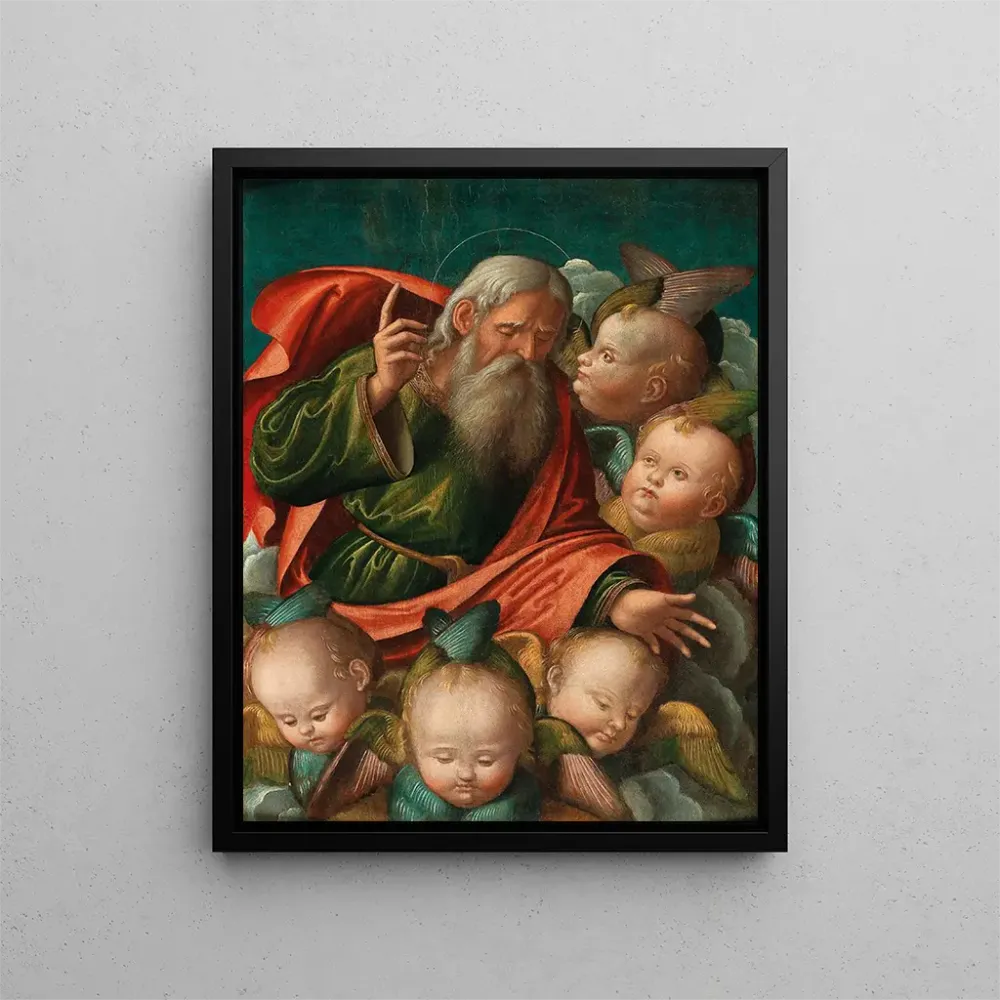 Gemälde Gott Vater umgeben von Engeln - Baldassare di Matteo Carrari | Kunstdruck