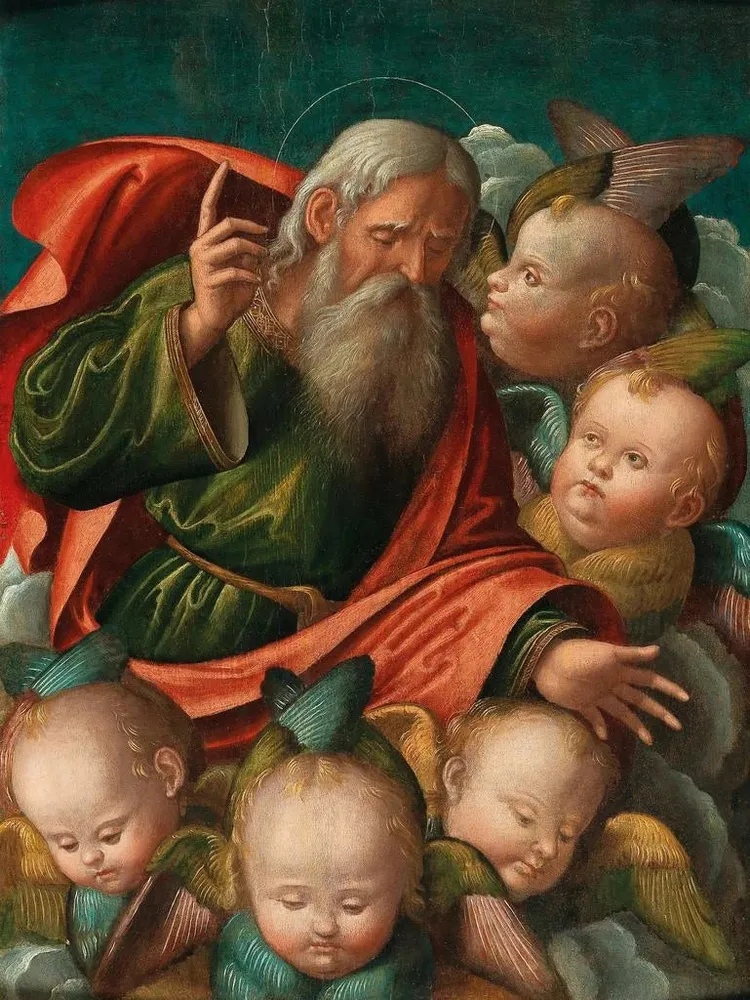 Gemälde Gott Vater umgeben von Engeln - Baldassare di Matteo Carrari | Kunstdruck